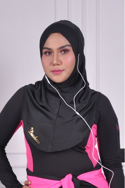 SPORT HIJAB BIG - BLACK